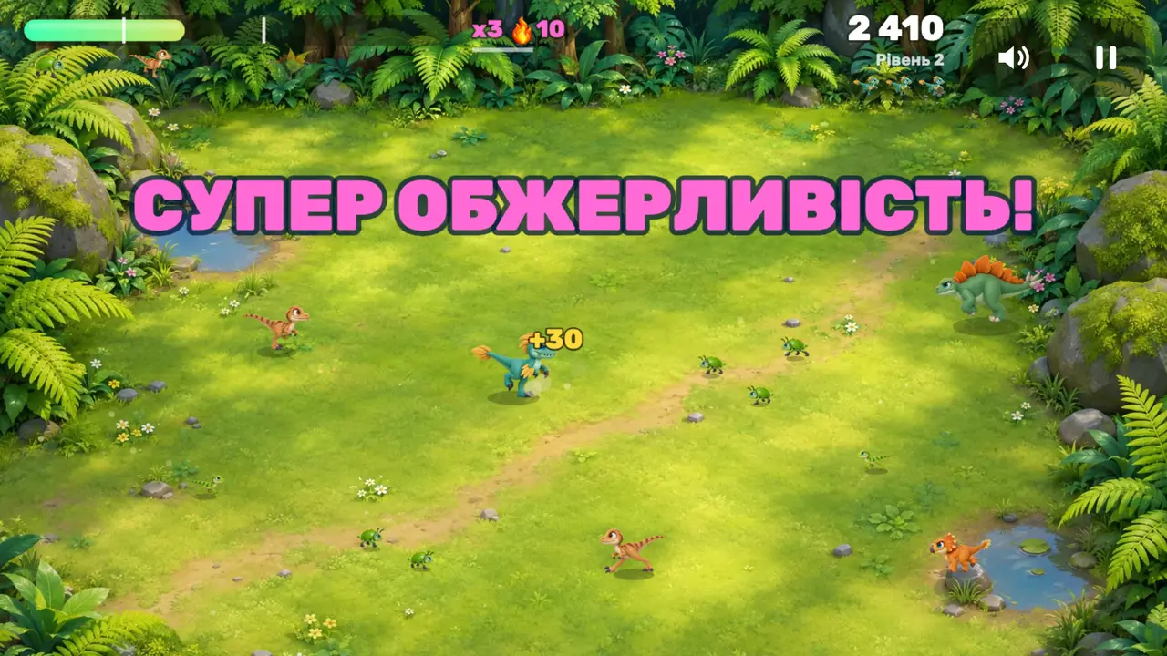 Серія «Супер обжерливість» у Папоротевих джунглях