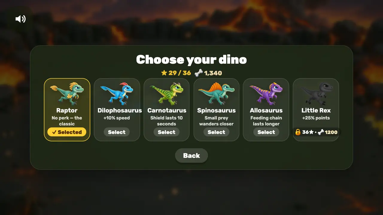 Choosing a dino: raptor, dilophosaurus, spinosaurus and more